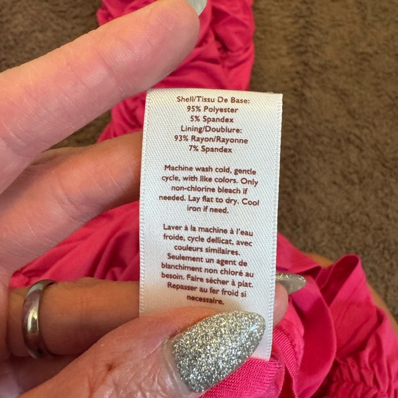 Rachel Parcell Ruched Pink Midi Dress Bodycon Long Sleeve Barbie M - Picture 6 of 9